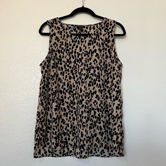 2/$30 Halogen sleeveless top in cheetah print.  SZ L - Picture 2 of 13